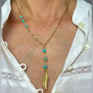 NWOT Handmade Gold-Tone Necklace